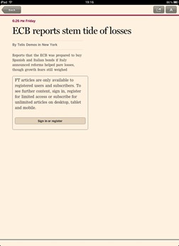 Reading Article Not Signed In
