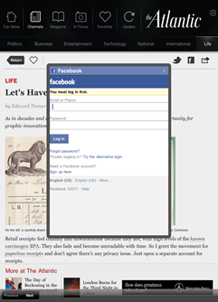Sharing in Web Articles