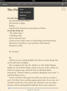 Navigating in Kindle Cloud Reader