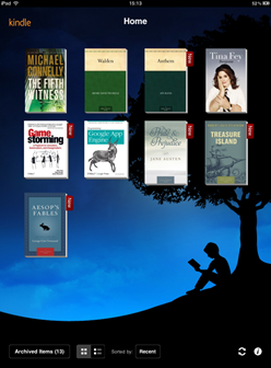 Native Kindle Main Menu
