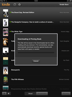 Saving the book to your iPad