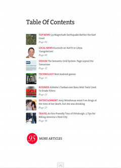 AOL Editions Table of Contents