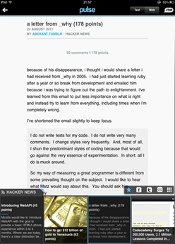 Pulse Article with Index