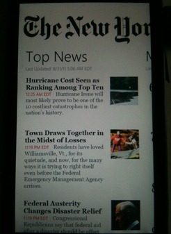 NYT WP7 App Top News
