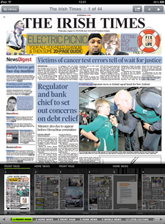 Irish Times iPad App Daily Issue View