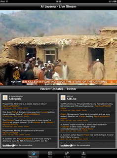 Al Jazeera iPad App Live Video Feed