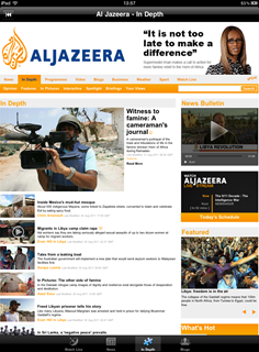 Al Jazeera iPad App In Depth Page