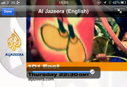 Al Jazeera iPhone App Live Video Feed