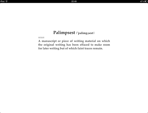 Palimpsest Splash Screen