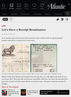Atlantic web article in iPad app