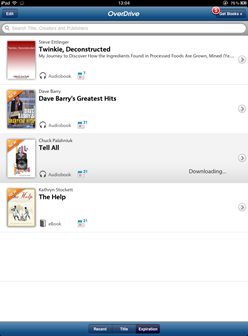 OverDrive App Contents