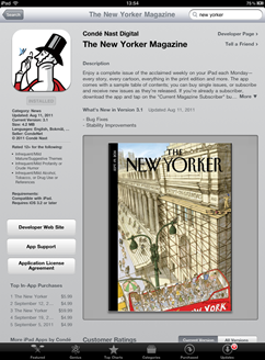New Yorker in App Store