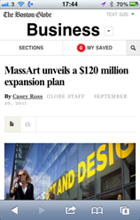 BostonGlobe.com on iPhone