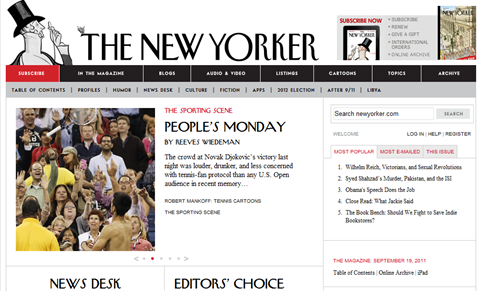 The New Yorker website