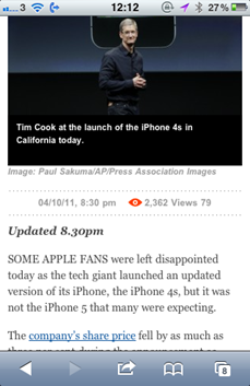 TheJournal.ie iPhone app article view