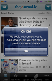 Reading TheJournal.ie offline