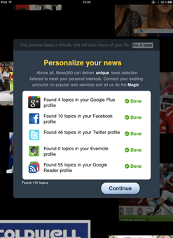news360 Personalize Options