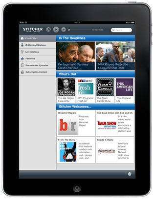 Stitcher Front Page