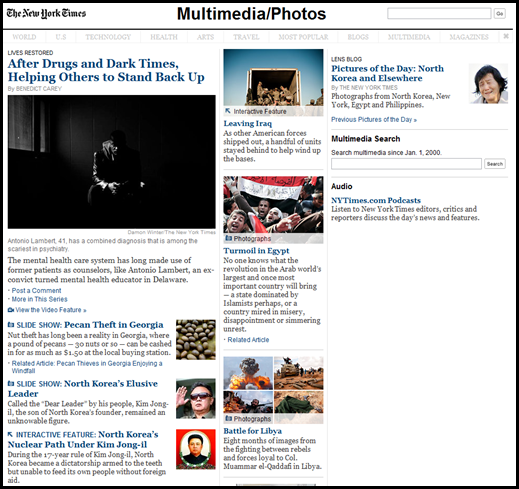 NY Times Multimedia / Photos page