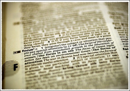 Focus dictionary definition image