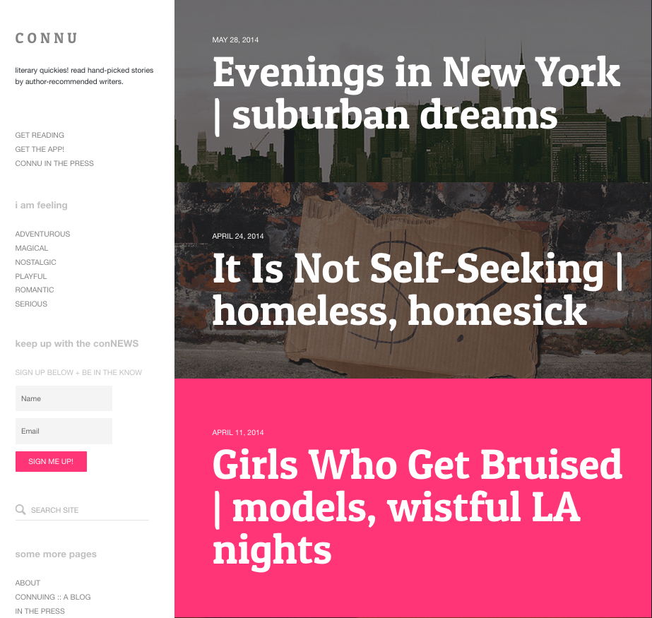 Screenshot of Connu app